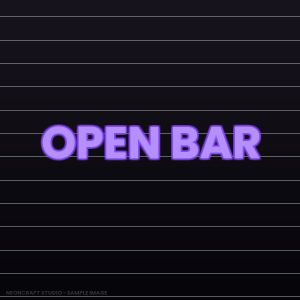 Open Bar Neon Sign