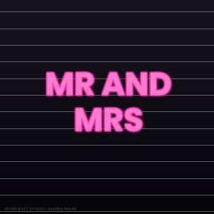 Mr and Mrs Wedding Neon